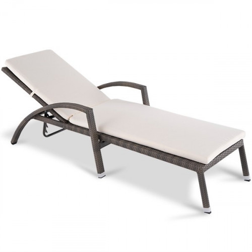 шезлонг парма с матрасом серо-коричневый в Энгельсе