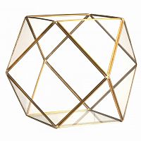 флорариум стеклянный с золотом в винтажном стиле crystal shape в Энгельсе