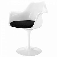 стул eero saarinen style tulip armchair черная подушка в Энгельсе