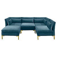 диван zara sectional угловой синий в Энгельсе