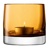 подсвечник стеклянный охра для чайной свечи light colour, 8,5 см в Энгельсе