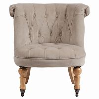 кресло amelie french country chair серо-бежевое в Энгельсе