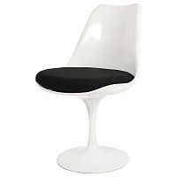 стул eero saarinen style tulip chair черная подушка в Энгельсе