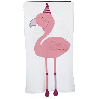 плед фламинго 60*120 белый+розовый бутон в Энгельсе