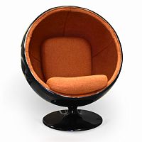 кресло ball chair черно-коричневое в Энгельсе