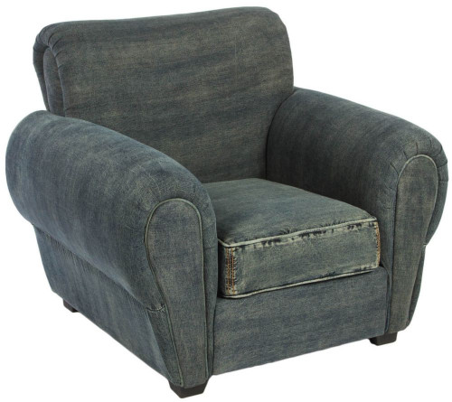 кресло san francisco denim armchair серое в Энгельсе