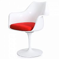 стул eero saarinen style tulip armchair красная подушка в Энгельсе