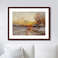 картина: winter sunset, 1913г. в Энгельсе