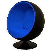 кресло eero ball chair синее с черным в Энгельсе