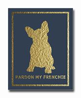 постер french dog на синем фоне a4 в Энгельсе