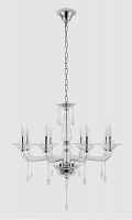 подвесная люстра crystal lux monica sp8 chrome/transparent в Энгельсе