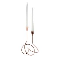 подсвечник медный металлический на 2 свечи loop, 28 см в Энгельсе