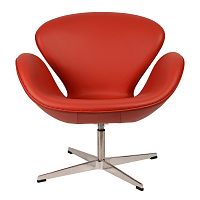 кресло arne jacobsen style swan chair красное в Энгельсе