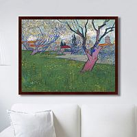 картина: view of arles with trees in blossom, 1889г. в Энгельсе