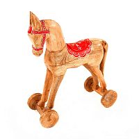 украшение новогоднее лошадка на колесах christmas horse, 40х30х13 см в Энгельсе